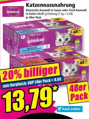 Norma whiskas Katzennassnahrung Angebot