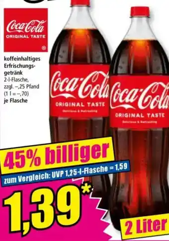 Norma Coca-Cola koffeinhaltiges Erfrischungs- getränk Angebot