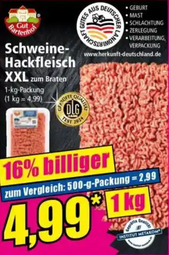 Norma Gut Bartenhof Schweine- Hackfleisch XXL Angebot