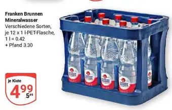 Globus Franken Brunnen Mineralwasser Angebot