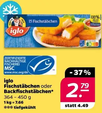 NETTO iglo Fischstäbchen oder Backfischstäbchen Angebot