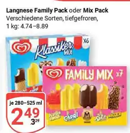 Globus Langnese Family Pack oder Mix Pack Angebot