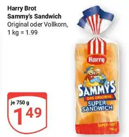 Globus Harry Brot Sammy's Sandwich Angebot