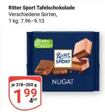 Globus Ritter Sport Tafelschokolade Angebot