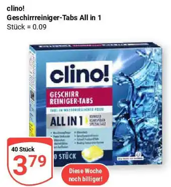 Globus clino! Geschirrreiniger-Tabs All in 1 Angebot