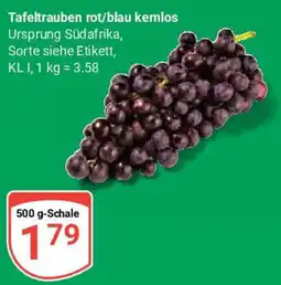 Globus Tafeltrauben rot/blau kernlos Angebot