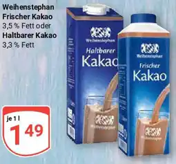 Globus Weihenstephan Frischer Kakao oder Haltbarer Kakao Angebot