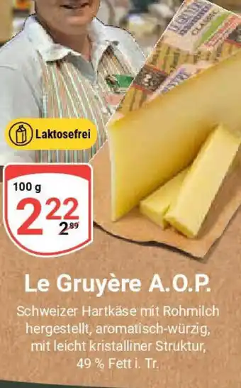 Globus Le Gruyère A.O.P. Angebot