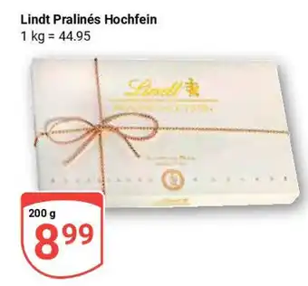 Globus Lindt Pralinés Hochfein Angebot