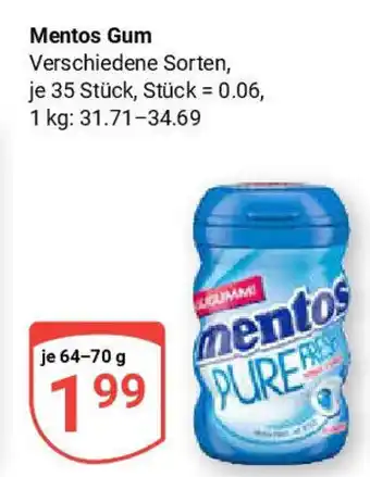 Globus Mentos Gum Angebot