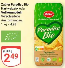 Globus Zabler Paradiso Bio Hartweizen- oder Vollkornnudeln Angebot