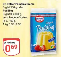 Globus Dr. Oetker Paradies Creme oder Pudding Angebot