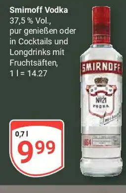 Globus Smirnoff Smirnoff Vodka 37,5% Vol., Angebot