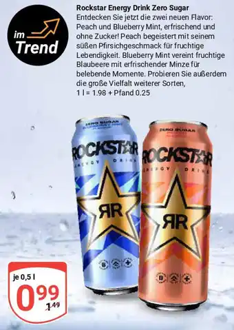 Globus im Trend Rockstar Energy Drink Zero Sugar Angebot