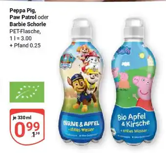 Globus Peppa Pig, Paw Patrol oder Barbie Schorle Angebot