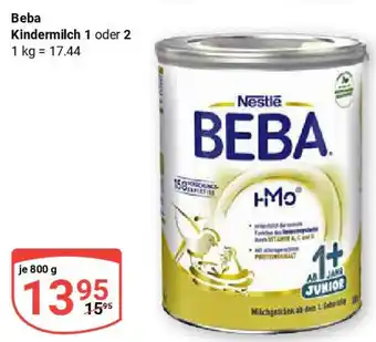 Globus Beba Kindermilch 1 oder 2 Angebot