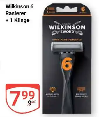 Globus Wilkinson 6 Rasierer +1 Klinge Angebot