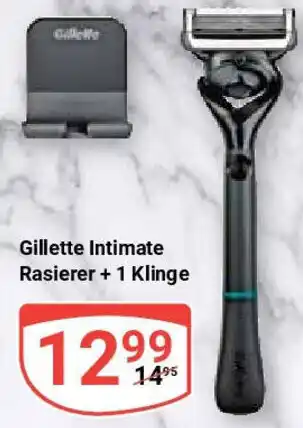 Globus Gillette Intimate Rasierer + 1 Klinge Angebot