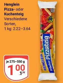 Globus Henglein Pizza- oder Kuchenteig Angebot