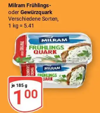 Globus Milram Frühlings- oder Gewürzquark Angebot