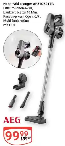 Globus AEG Hand-/Akkusauger AP31CB21TG Angebot