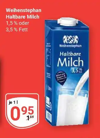 Globus Weihenstephan Haltbare Milch Angebot