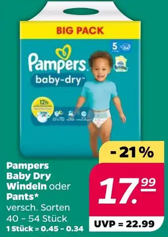 NETTO Pampers Baby Dry Windeln oder Pants Angebot