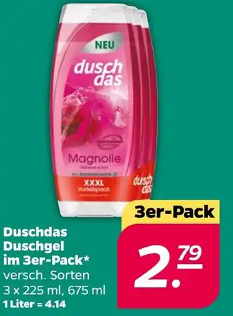 NETTO Duschdas Duschgel im 3er-Pack Angebot