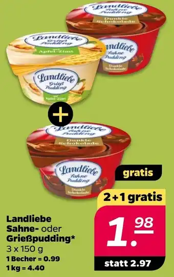 NETTO Landliebe Sahne- oder Grießpudding Angebot