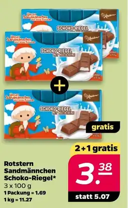 NETTO Rotstern Sandmännchen Schoko-Riegel Angebot