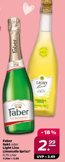 NETTO Faber Sekt oder Light Live Limoncello Sprizz Angebot