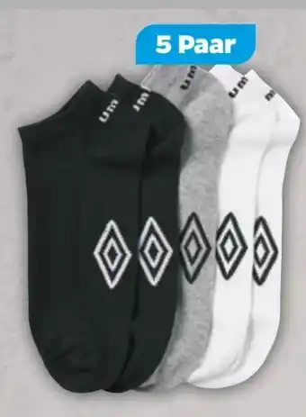 NETTO umbro Herren Sneakersocken 5 Paar Angebot