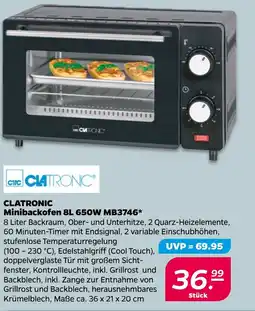 NETTO CLATRONIC Minibackofen 8L 650W MB3746 Angebot