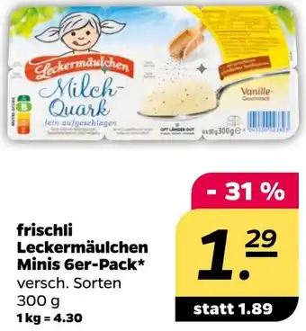 NETTO frischli Leckermäulchen Minis 6er-Pack Angebot