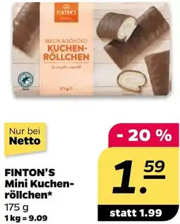 NETTO FINTON'S Mini Kuchenröllchen Angebot