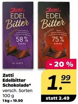 NETTO Zetti Edelbitter Schokolade Angebot