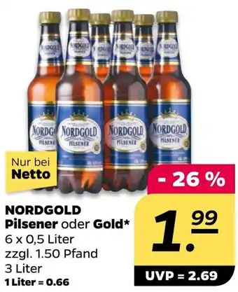 NETTO NORDGOLD Pilsener oder Gold Angebot