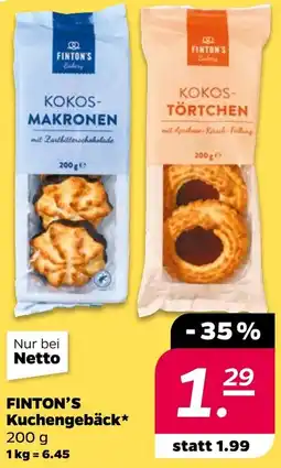 NETTO FINTON'S Kuchengebäck Angebot