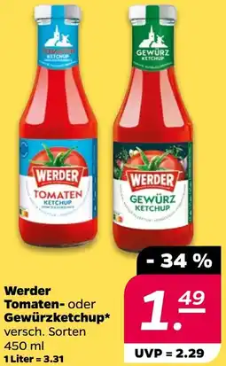 NETTO Werder Tomaten oder Gewürzketchup Angebot