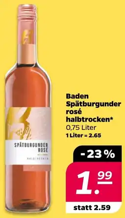 NETTO Baden Spätburgunder rosé halbtrocken Angebot