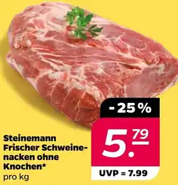 NETTO Steinemann Frischer Schweinenacken ohne Knochen Angebot