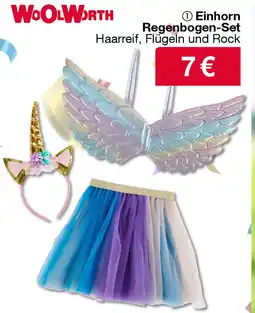 Woolworth Einhorn Regenbogen-Set Angebot