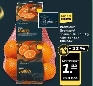 NETTO Premieur orangen Angebot