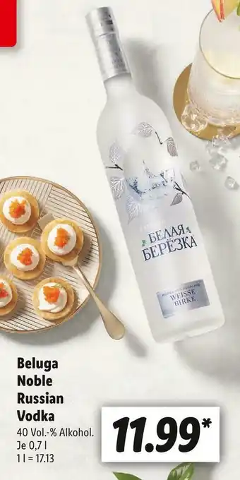 Lidl Beluga noble russian vodka Angebot