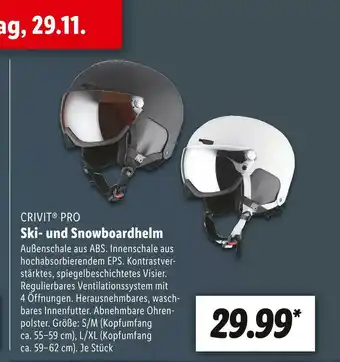 Lidl Crivit pro ski- und snowboardhelm Angebot