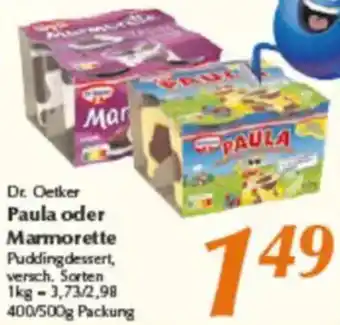 inkoop Dr. Oetker Paula oder Marmorette Angebot