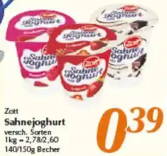 inkoop Zott Sahnejoghurt Angebot