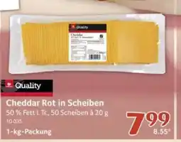 Selgros Quality Cheddar Rot in Scheiben Angebot