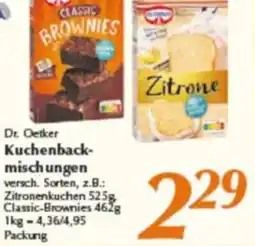 inkoop Dr. Oetker Kuchenbackmischungen Angebot