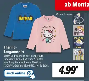 Lidl Thermo-langarmshirt Angebot